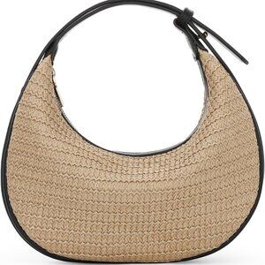 Straw Crossbody Bag Beach Tote Handbag with Adjustable Straps Summer Travel